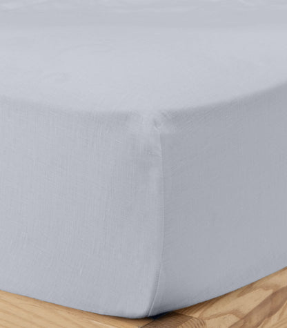 Bhumi Organic Cotton - Linen Fitted Sheet - Sky Blue