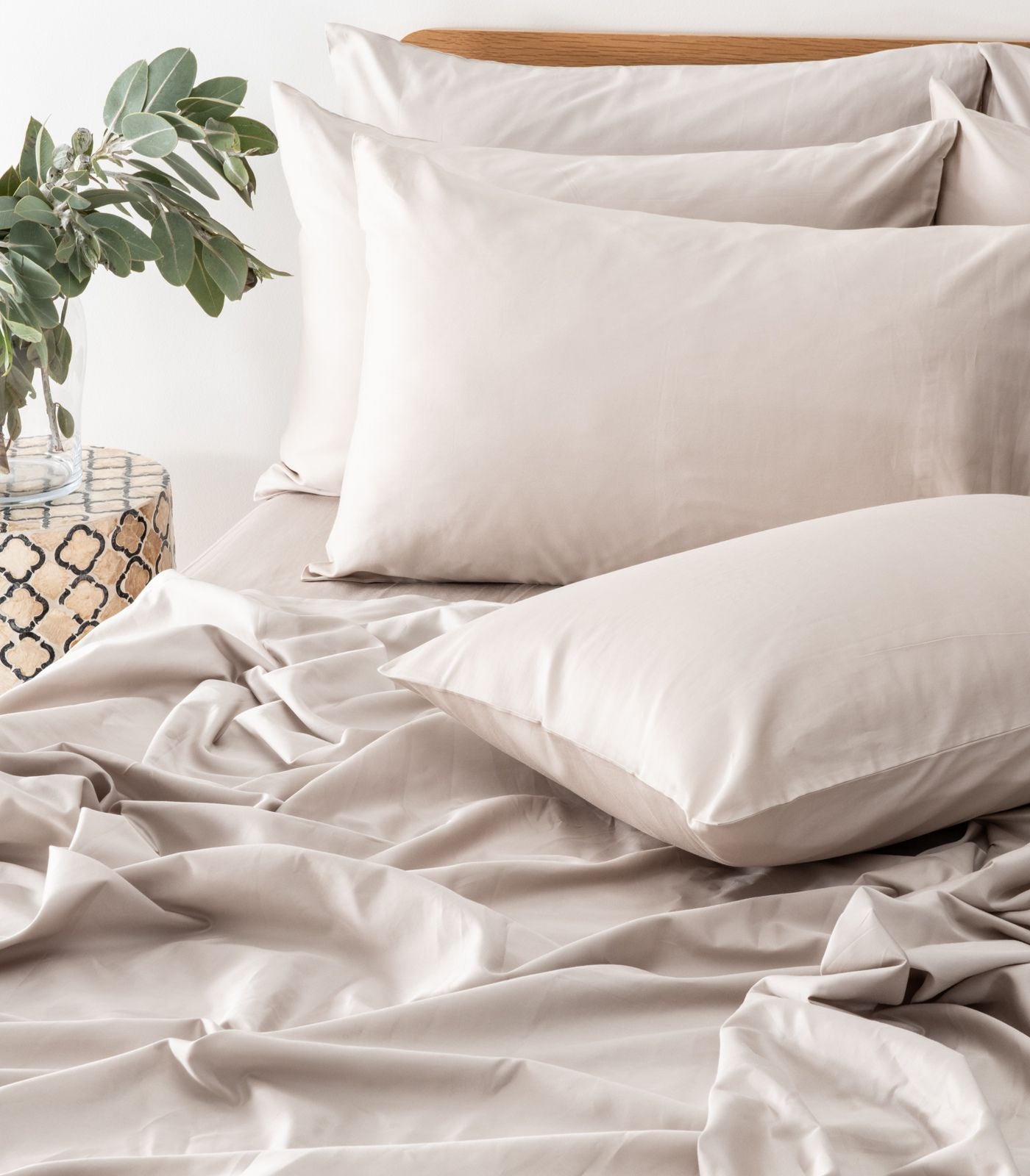 Bhumi Organic Cotton - Sateen Sheet Set - Luxe - Silver