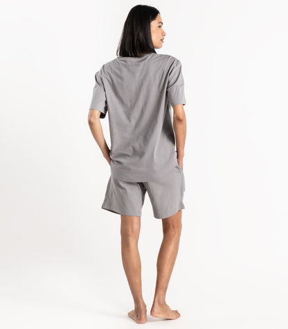 Bhumi Organic Cotton -Jersey Knit Short PJ Set - Titanium