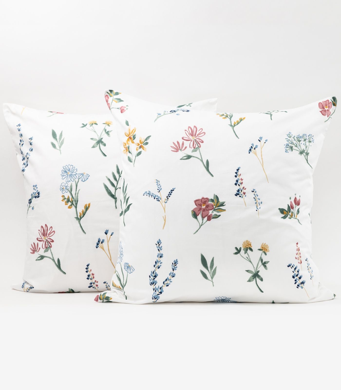 Bhumi Organic Cotton - European - Sateen Pillow Cases (pair) - Printed - Floral Burst