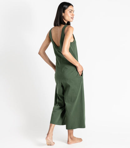 Bhumi Organic Cotton - Jersey Knit Jumpsuit - Kombu Green