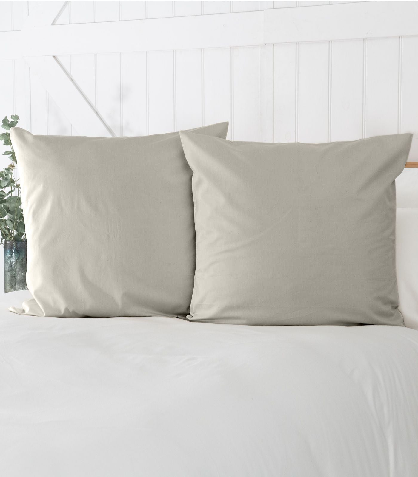 Bhumi Organic Cotton - Sateen Pillow Cases (pair) - European - Pewter