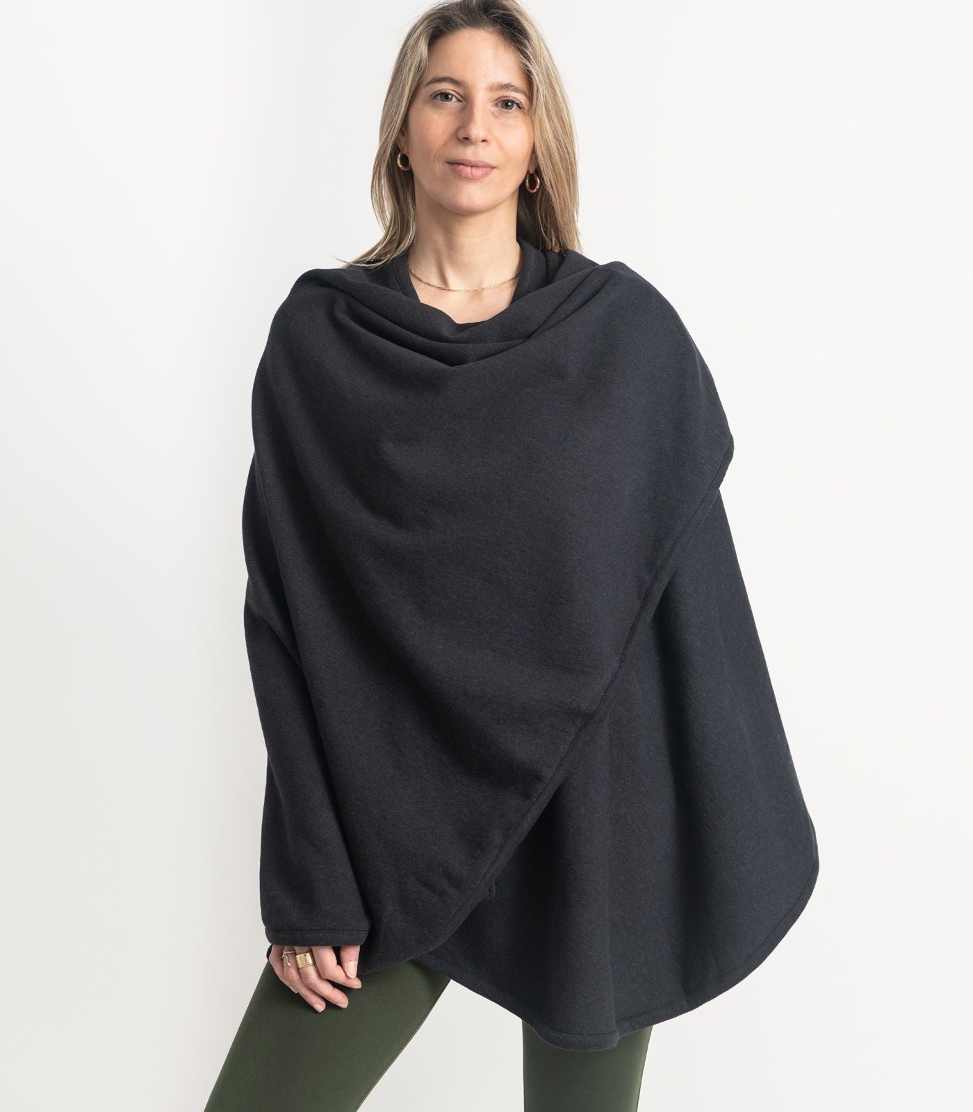 Bhumi Organic Cotton - Fleece Wrap - Charcoal Melange