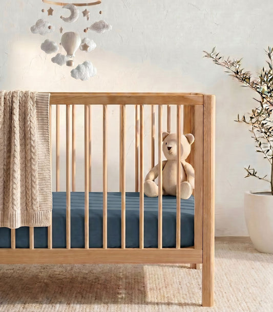 Bhumi Organic Cotton - Fitted Cot Sheet - Orion Blue