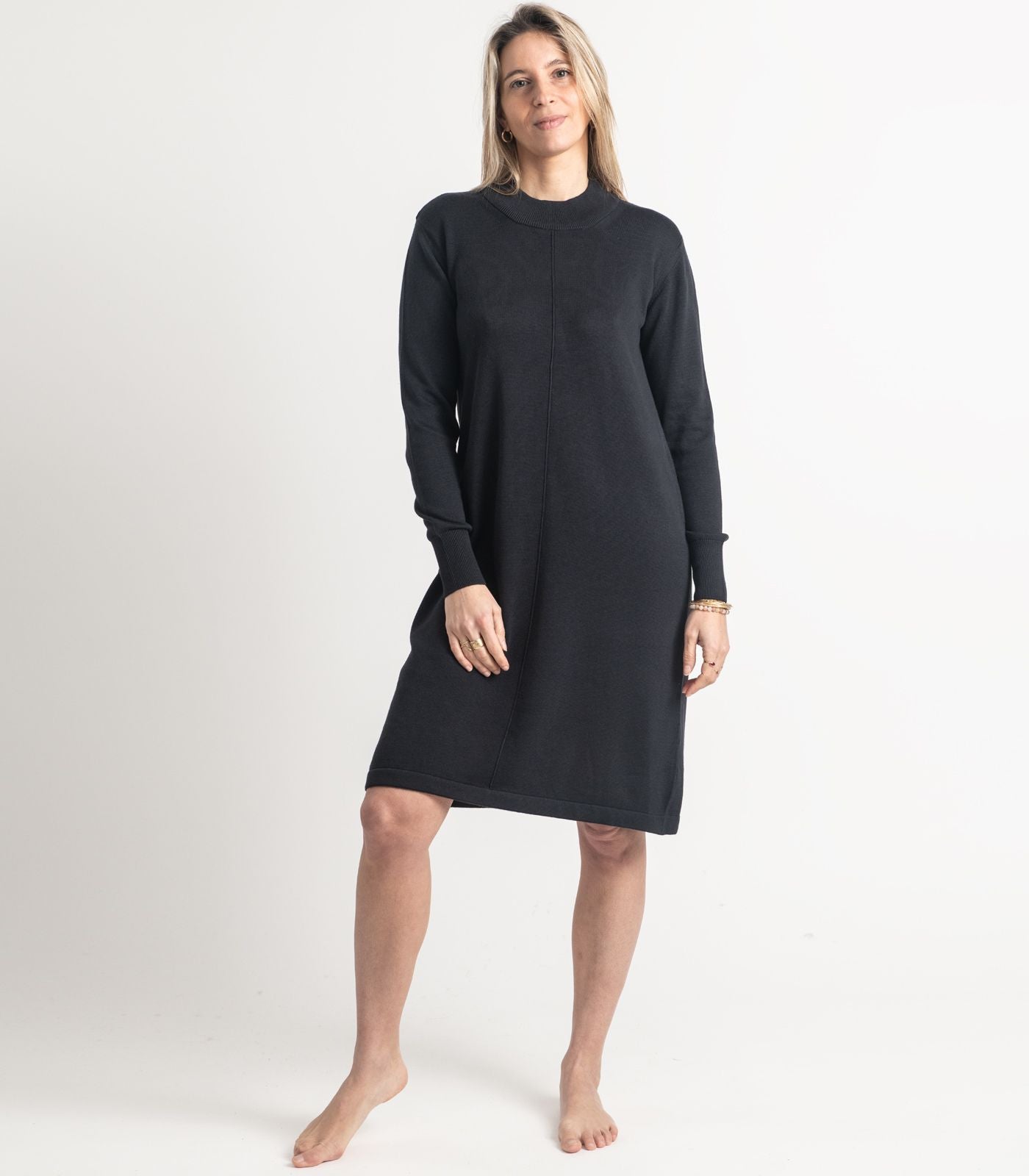 Bhumi Organic Cotton - Knit Dress - Charcoal