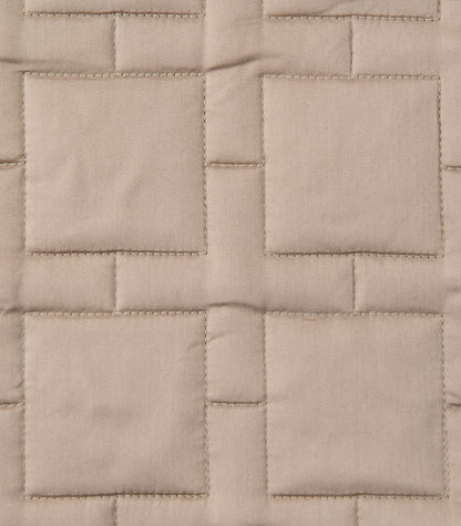 Bhumi Organic Cotton - Pet Quilted Blanket - Lattice Design - Golden Taupe