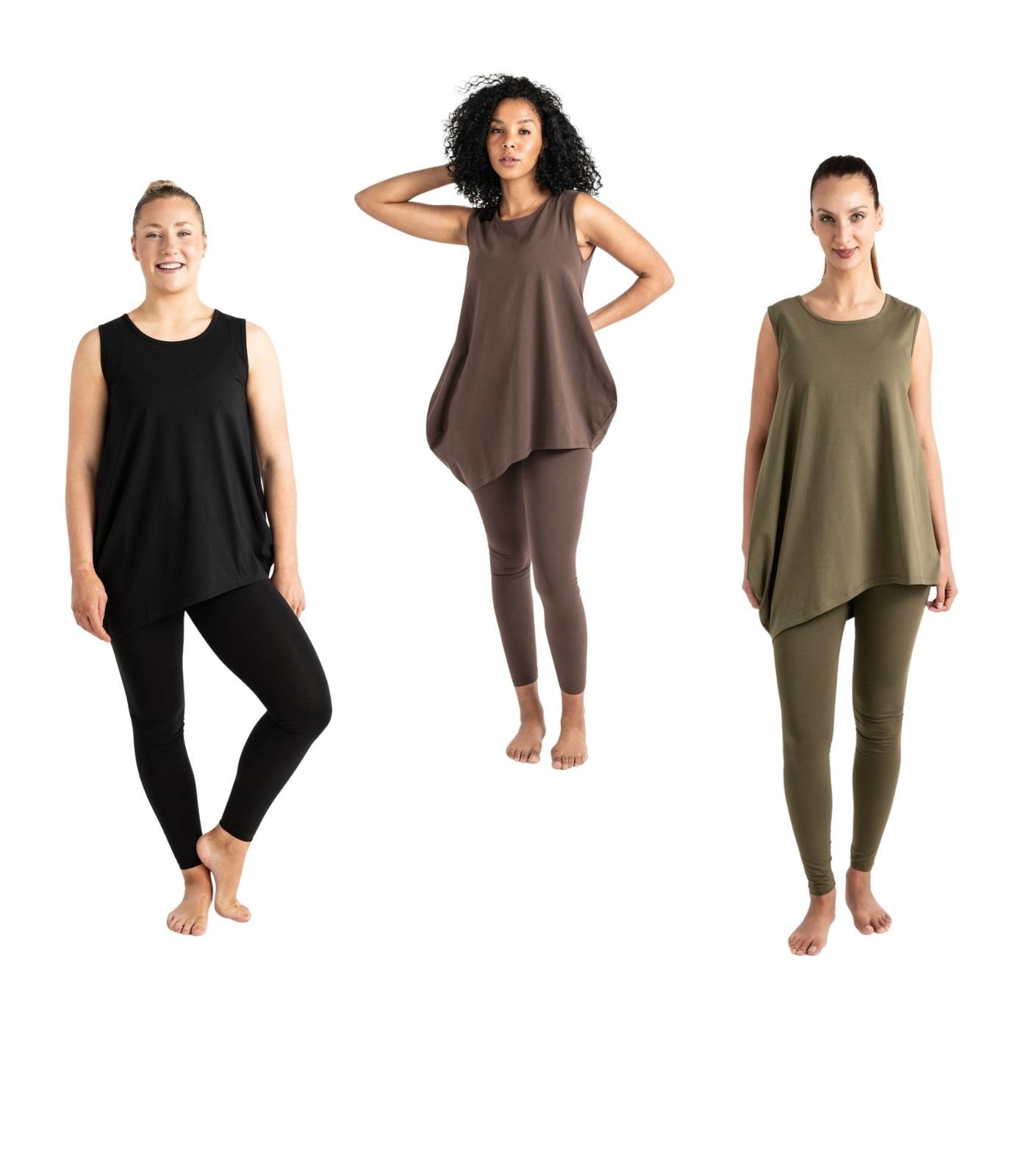 Bhumi Organic Cotton - Asymmetrical Tank Top (3 Pack)