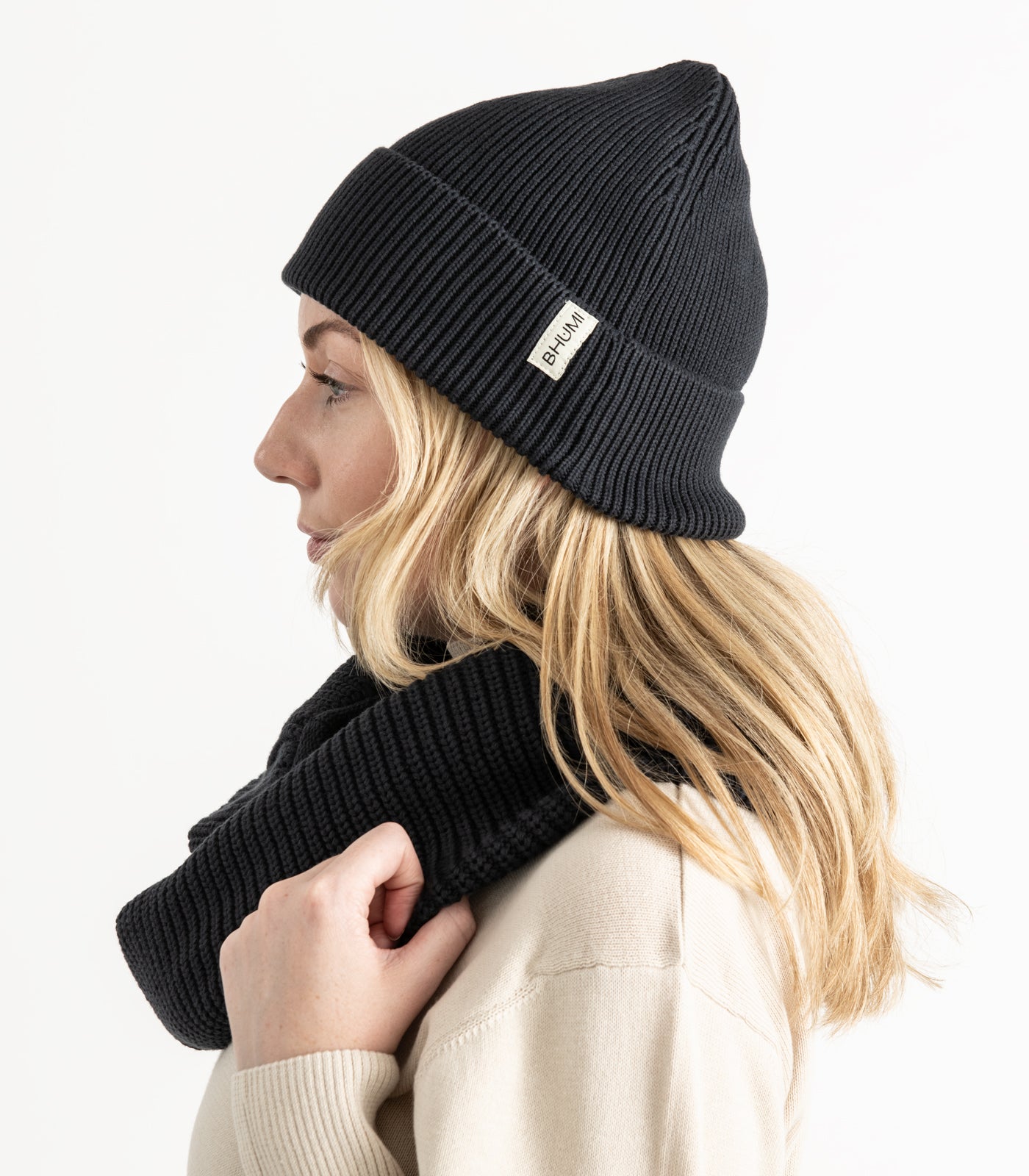 Bhumi Organic Cotton - Knit Beanie - Charcoal