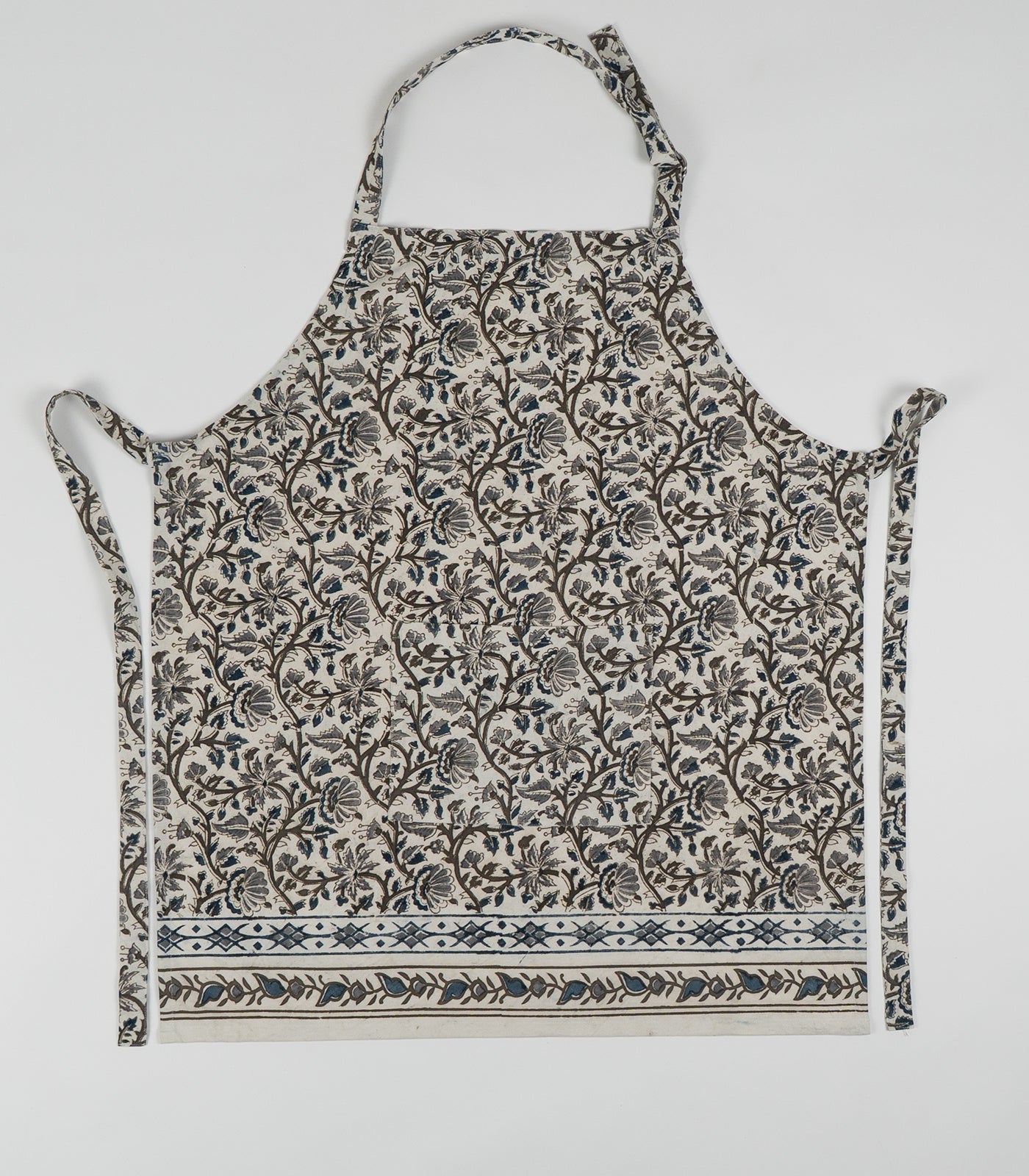 Kalamkari Apron - Blue Grey