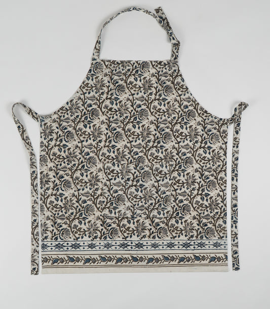 Kalamkari Apron - Blue Grey
