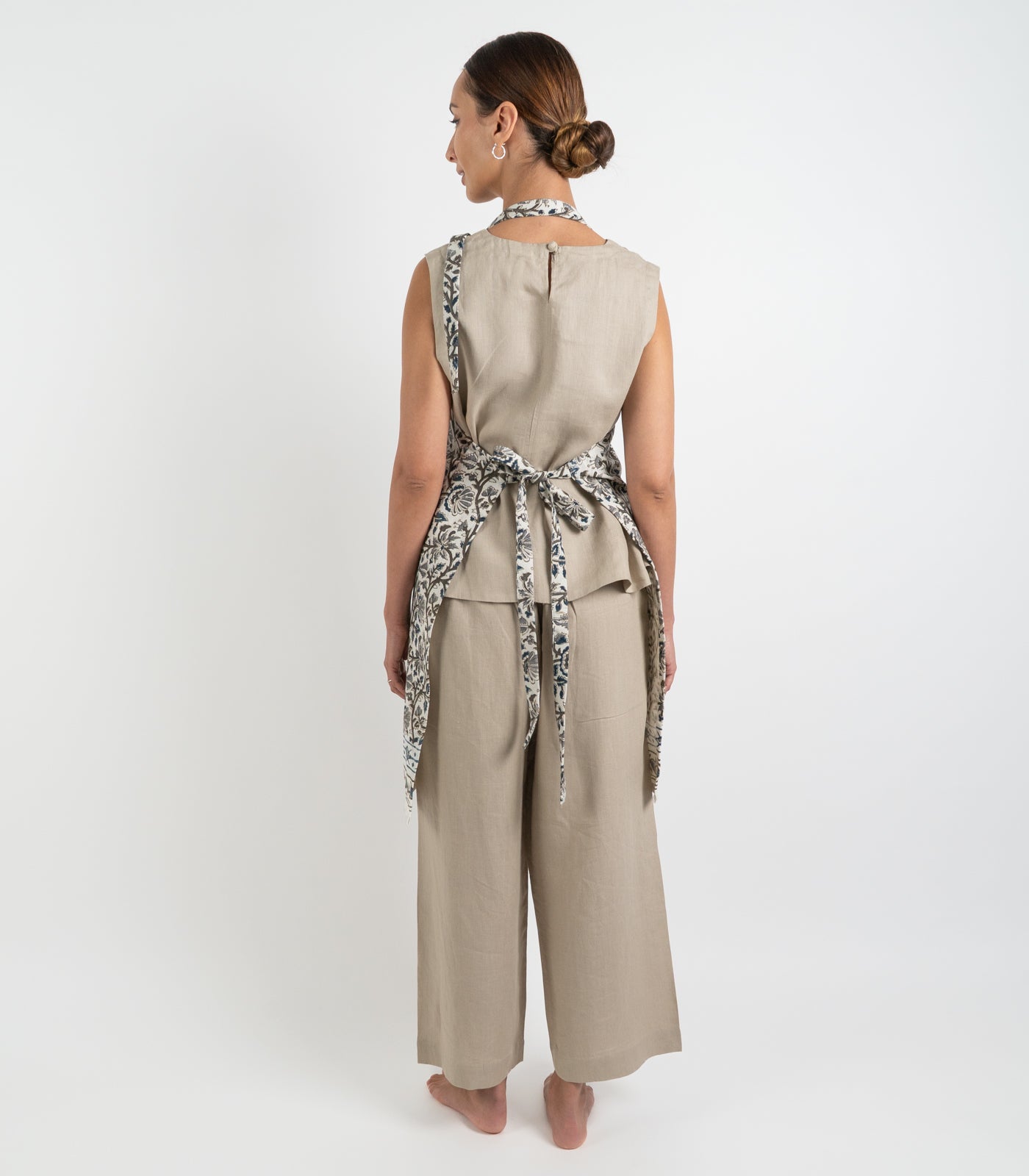 Kalamkari Apron - Blue Grey