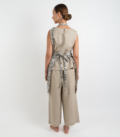 Kalamkari Apron - Blue Grey