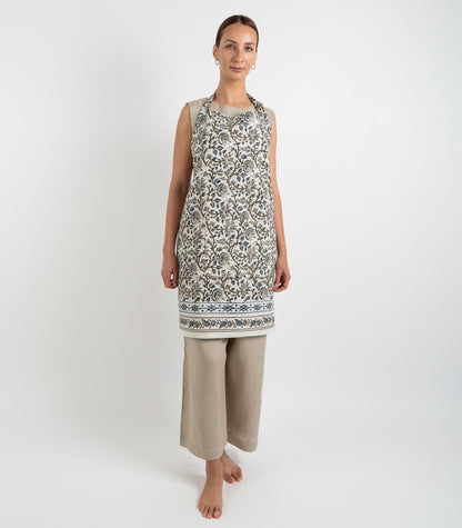 Kalamkari Apron - Blue Grey
