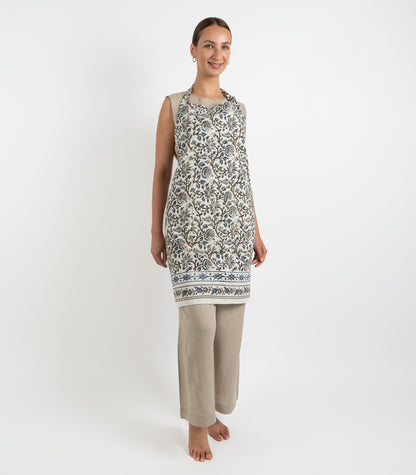 Kalamkari Apron - Blue Grey