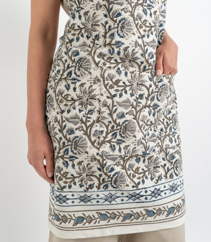 Kalamkari Apron - Blue Grey