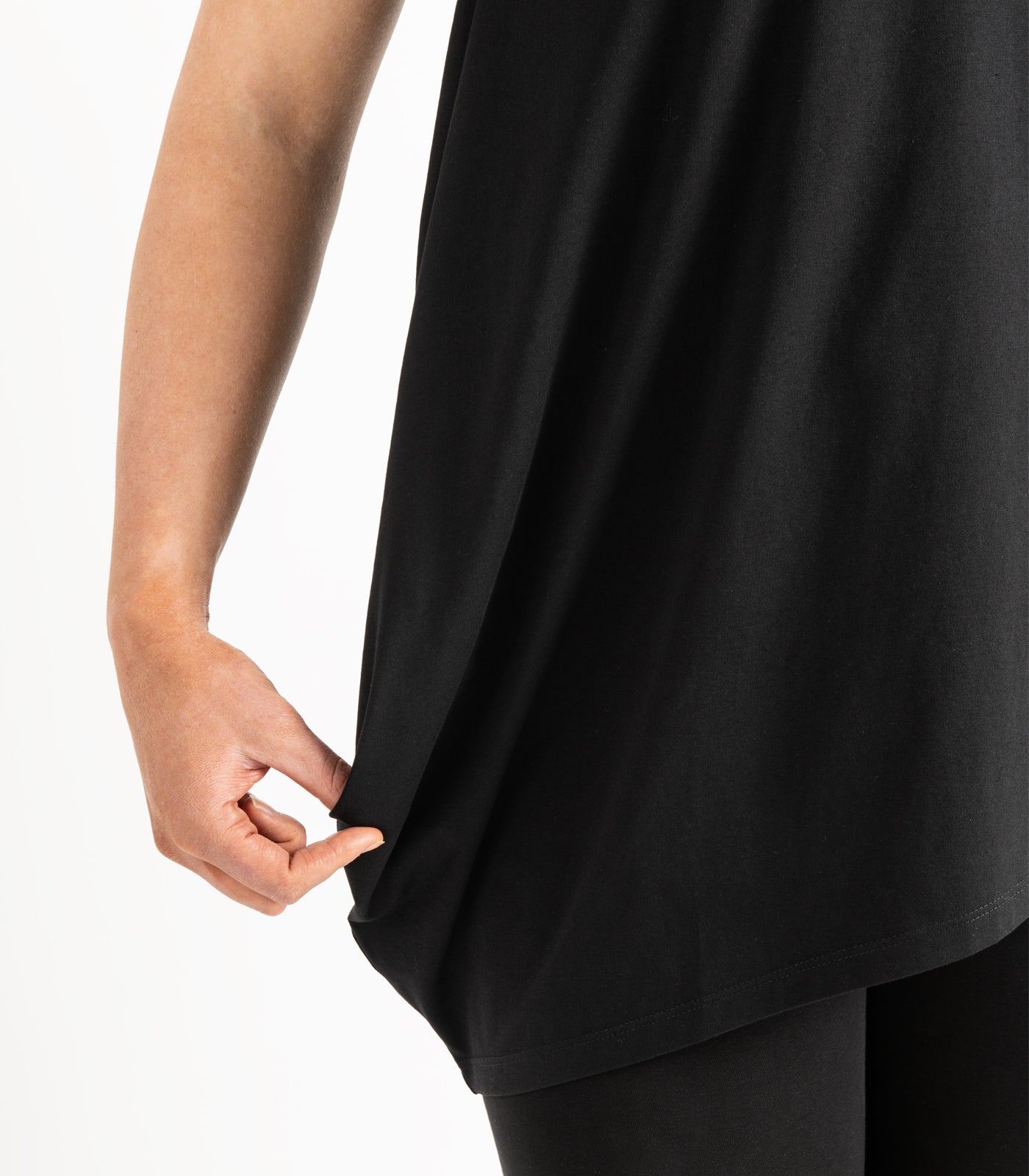 Asymmetrical Tank Top - Black