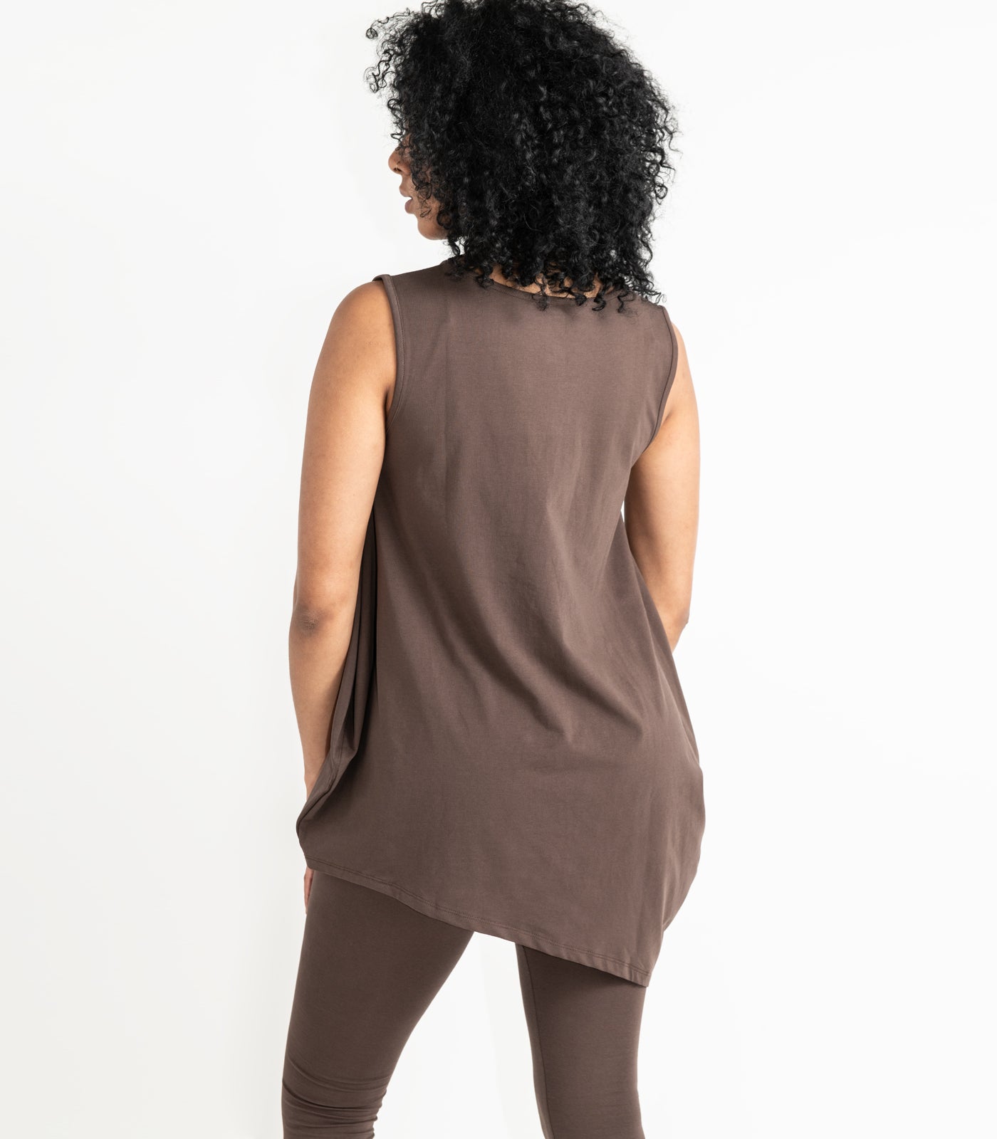 Asymmetrical Tank Top - Chocolate Martini