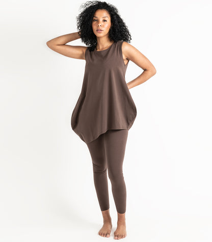 Asymmetrical Tank Top - Chocolate Martini
