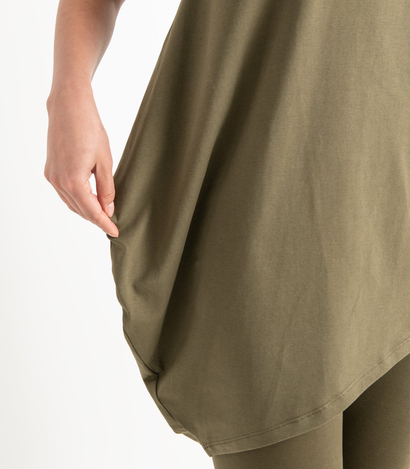 Asymmetrical Tank Top - Dark Olive