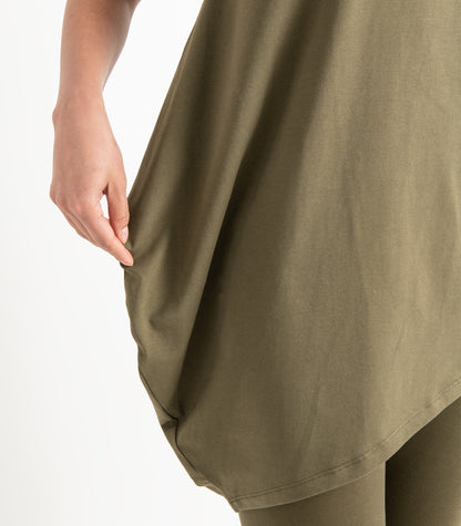 Asymmetrical Tank Top - Dark Olive