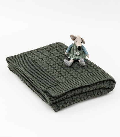 Bhumi Organic Cotton - Baby Snuggle Up Throw Bundle - Plait Design