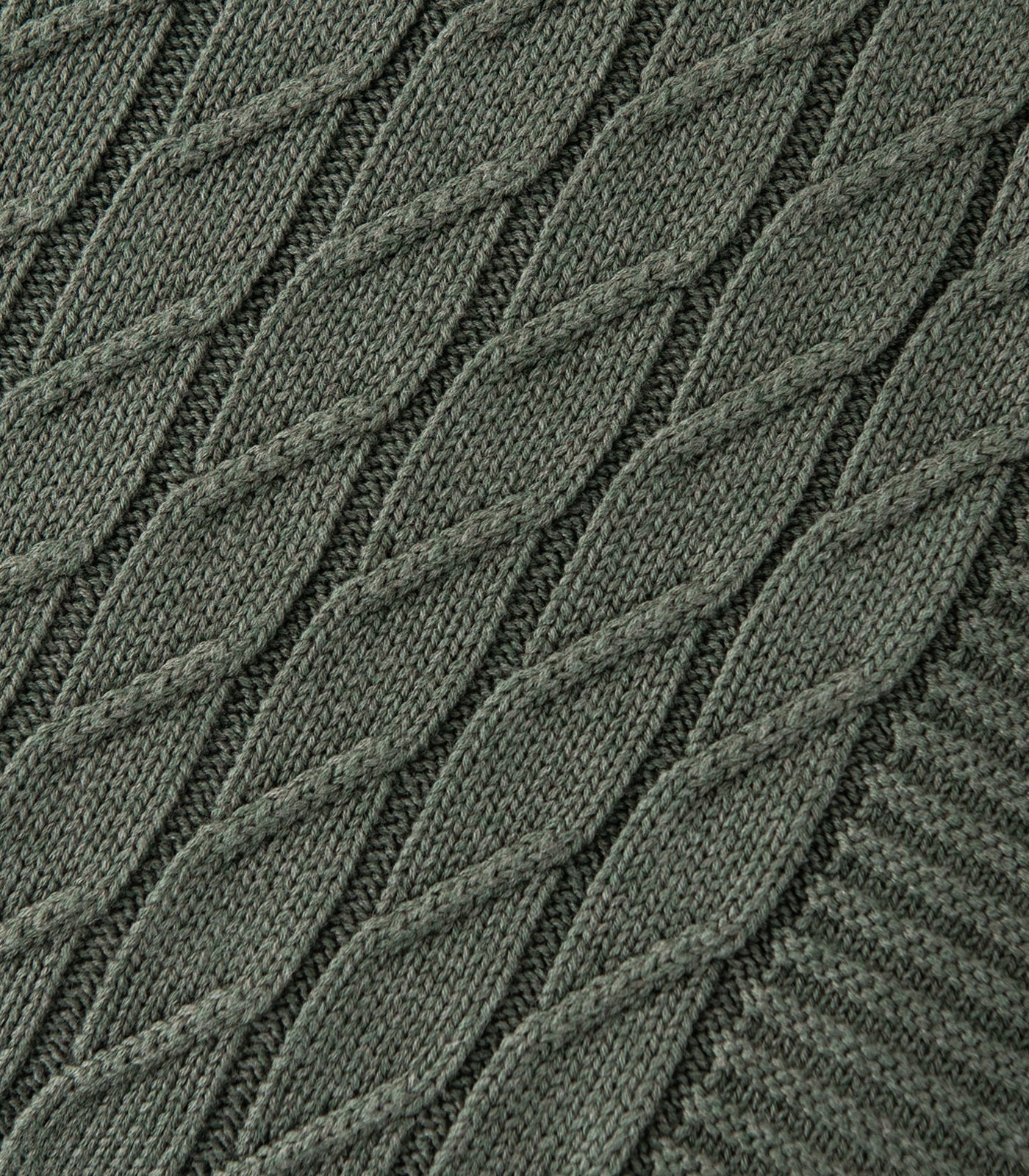 Bhumi Organic Cotton - Baby Diamond Knit Throw - Olive