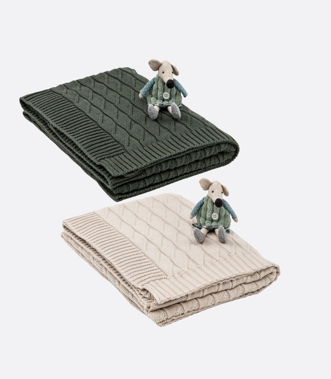 Bhumi Organic Cotton - Snuggle Up Throw Bundle - Diamond Design