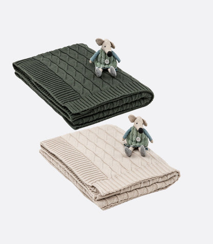 Bhumi Organic Cotton - Snuggle Up Throw Bundle - Diamond Design