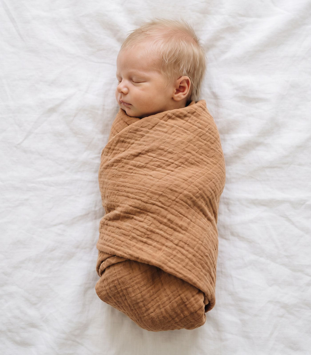 Organic Cotton Baby Muslin Wrap - Butter