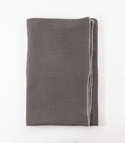 Organic Cotton Baby Muslin Wrap - Dark Grey