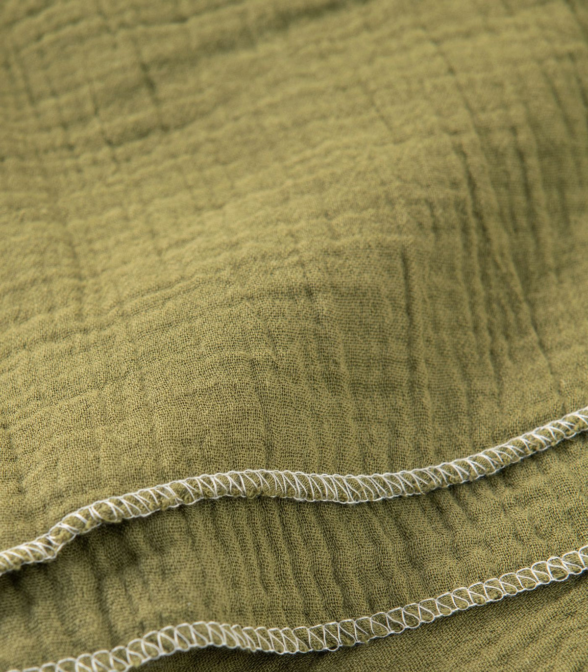 Organic Cotton Baby Muslin Wrap - Olive