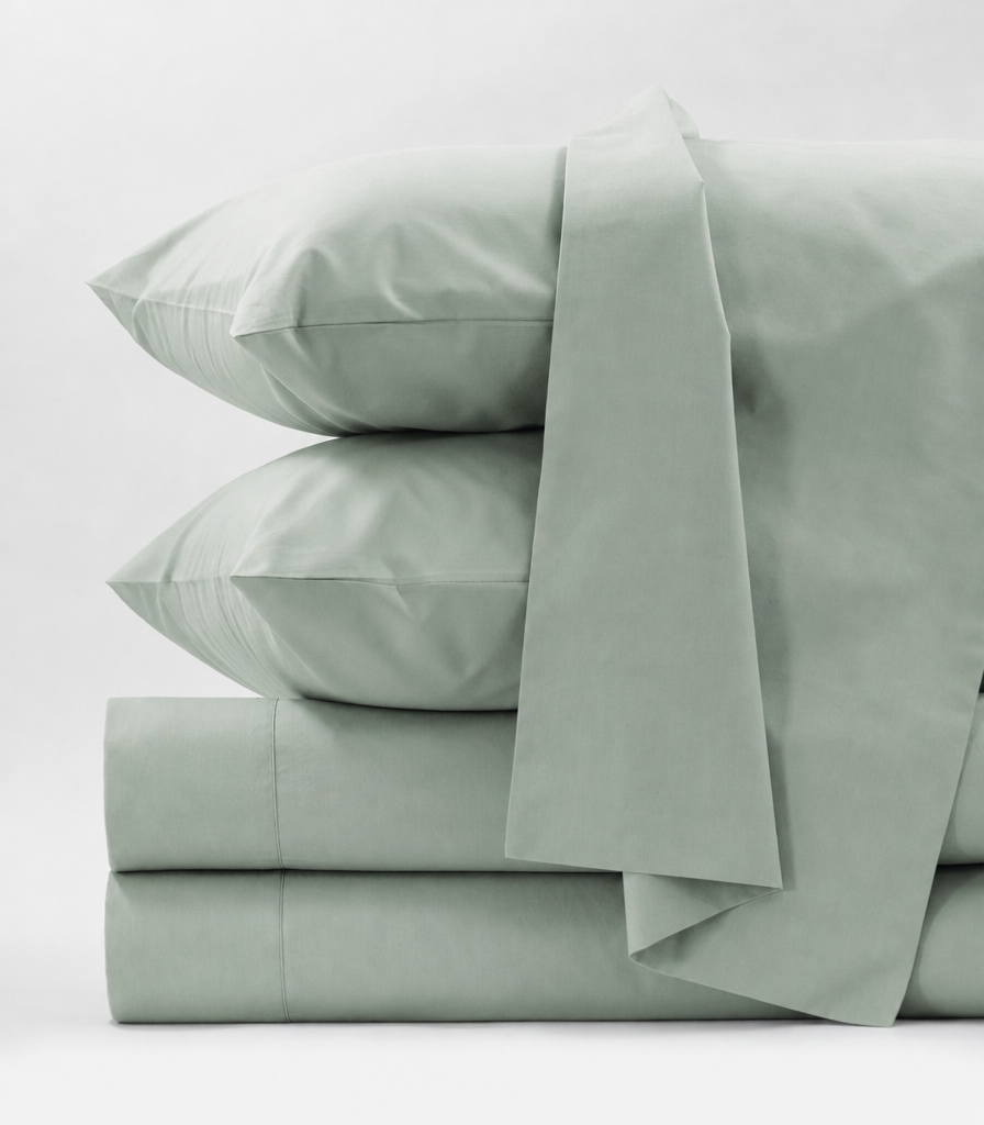 Organic Cotton Percale Sheet Set - Peach Finish - Balsam
