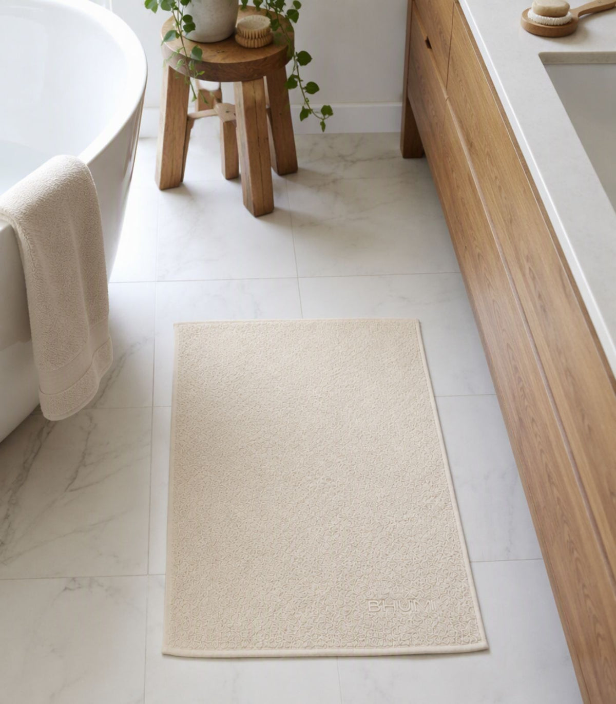 Bhumi Organic Cotton - Bath Mat - Natural