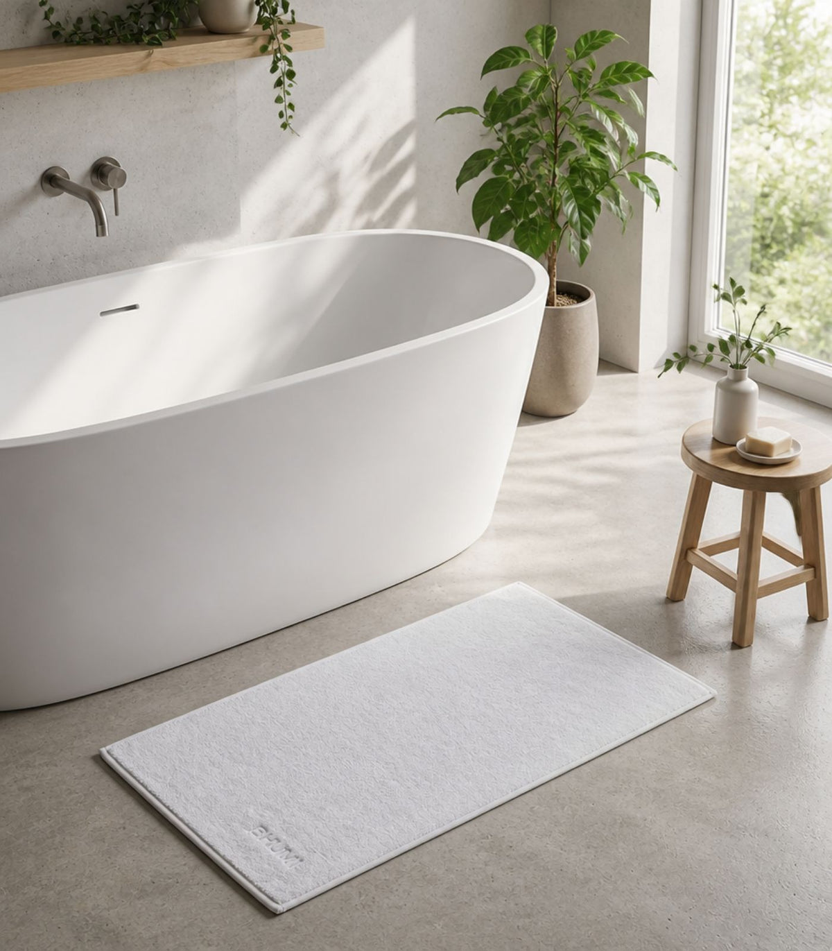 Bhumi Organic Cotton - Bath Mat - White