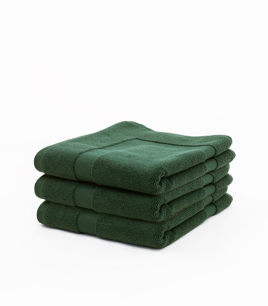 Bhumi Organic Cotton - Bath Mat 3 Pack - Forest Green