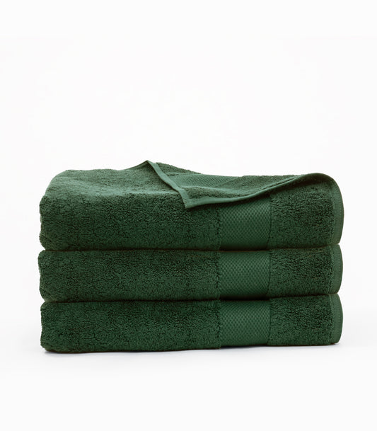 Bhumi Organic Cotton - Bath Towel - 3 Pack - Forest Green