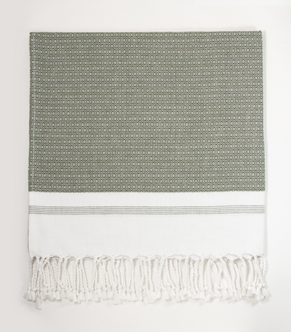 Bhumi Organic Cotton - Khadi Bath Sheet - Bronze Green