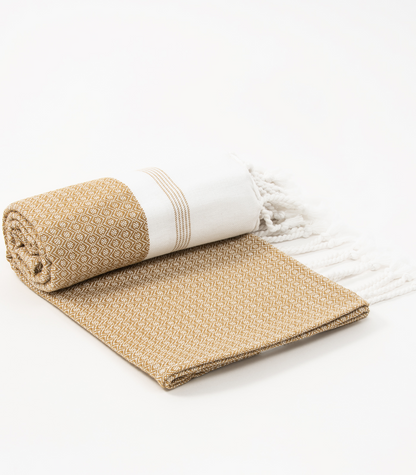 Bhumi Organic Cotton - Khadi Bath Sheet - Golden Turmeric