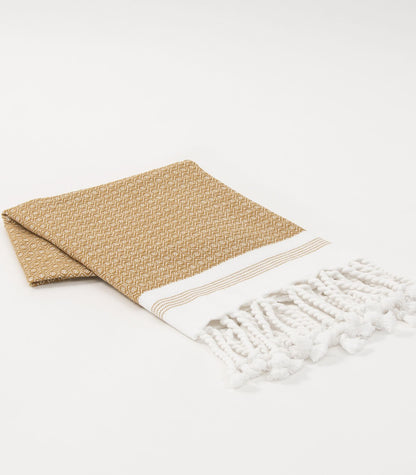 Turkish Khadi Hand Towel - Golden Turmeric