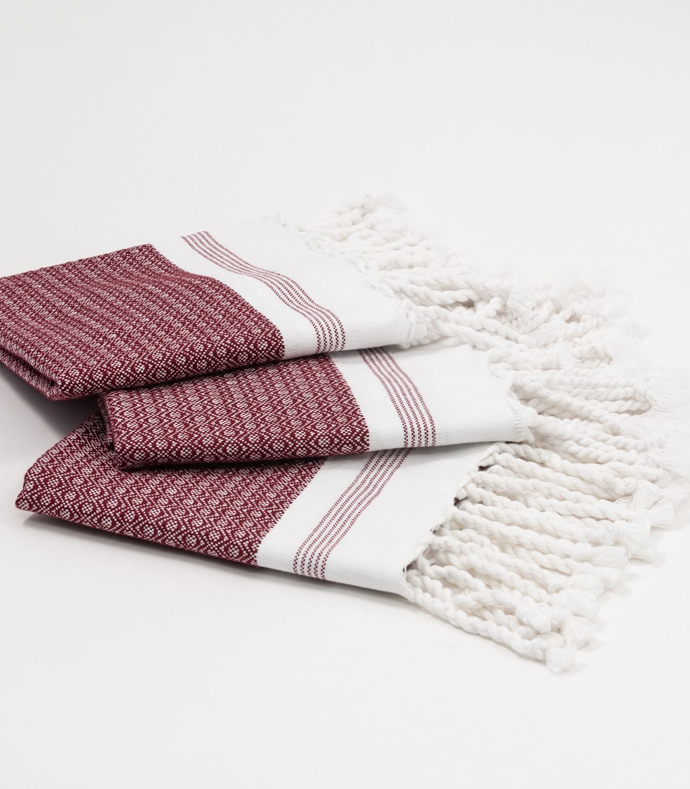 Turkish Khadi Hand Towel - Cabernet