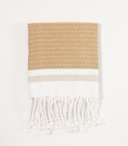 Turkish Khadi Hand Towel - Golden Turmeric