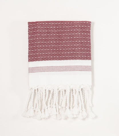 Turkish Khadi Hand Towel - Cabernet
