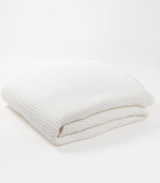 Bhumi Organic Cotton - Waffle Blanket - New Arrival - White