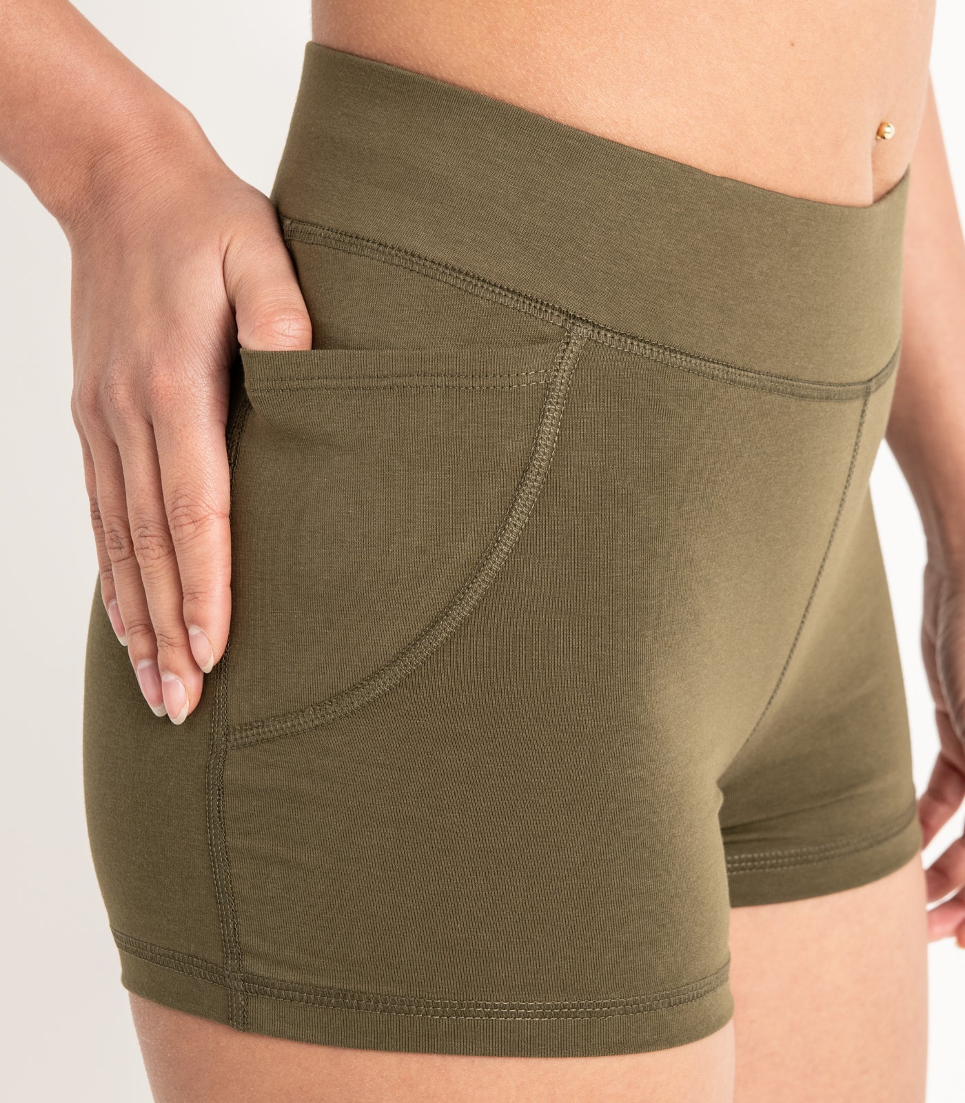 Pocket Bike Short Shorties - Dark Olive