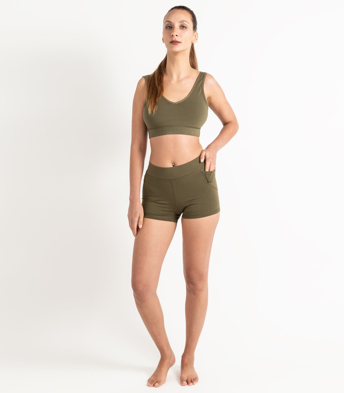 Pocket Bike Short Shorties - Dark Olive