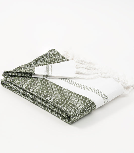 Bhumi Organic Cotton - Khadi Bath Sheet - Bronze Green