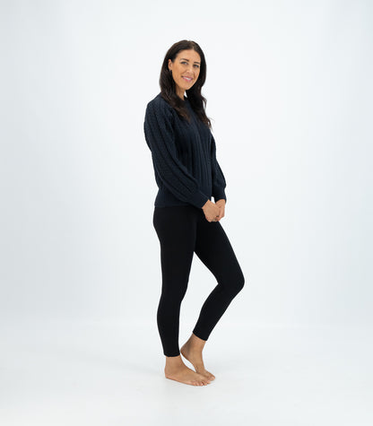 Bhumi Organic Cotton - Cable Knit Jumper - Charcoal