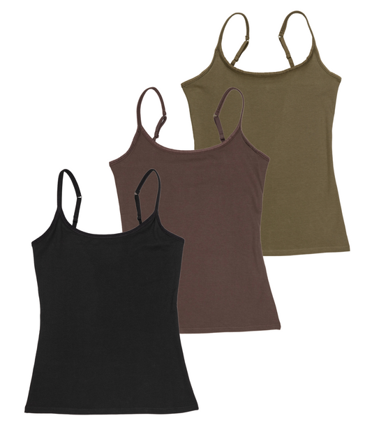 Camisole - Black / Chocolate Martini / Dark Olive