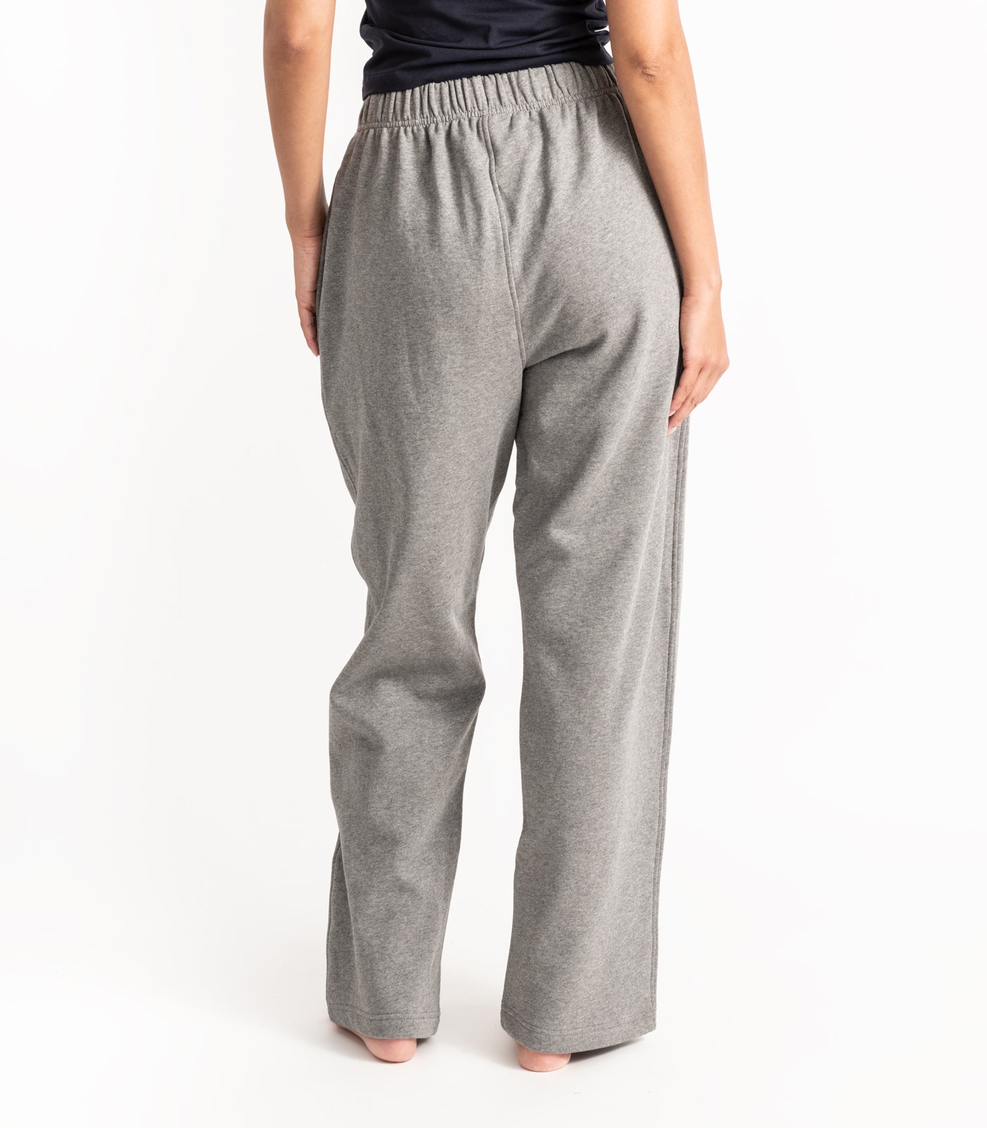 Bhumi Organic Cotton - Wide Leg Track Pant - Fleece - New Arrival - Graphite Melange