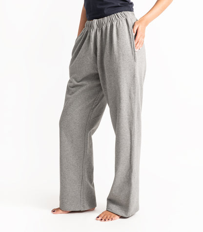Bhumi Organic Cotton - Wide Leg Track Pant - Fleece - New Arrival - Graphite Melange